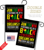 Black Freedom - Historic Americana Vertical Impressions Decorative Flags HG190152 Made In USA