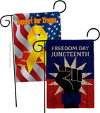 Junetteenth - Historic Americana Vertical Impressions Decorative Flags HG190149 Made In USA