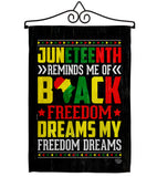Black Freedom - Historic Americana Vertical Impressions Decorative Flags HG190152 Made In USA