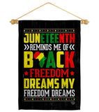 Black Freedom - Historic Americana Vertical Impressions Decorative Flags HG190152 Made In USA