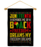 Black Freedom - Historic Americana Vertical Impressions Decorative Flags HG190152 Made In USA