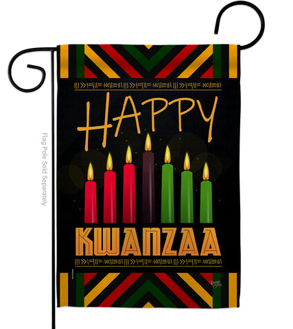 Kwanzaa Greeting - Kwanzaa Winter Vertical Impressions Decorative Flags HG114234 Made In USA