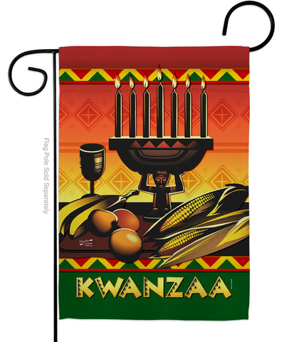Celebrate Kwanzaa - Kwanzaa Winter Vertical Impressions Decorative Flags HG137336 Made In USA