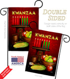 Greeting Kwanzaa - Kwanzaa Winter Vertical Impressions Decorative Flags HG137338 Made In USA