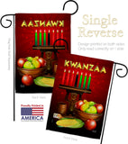 Greeting Kwanzaa - Kwanzaa Winter Vertical Impressions Decorative Flags HG137338 Made In USA