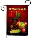 Greeting Kwanzaa - Kwanzaa Winter Vertical Impressions Decorative Flags HG137338 Made In USA