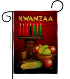 Greeting Kwanzaa - Kwanzaa Winter Vertical Impressions Decorative Flags HG137338 Made In USA