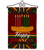 Happy Kwanzaa - Kwanzaa Winter Vertical Impressions Decorative Flags HG114233 Made In USA