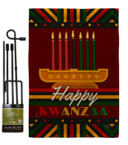 Happy Kwanzaa - Kwanzaa Winter Vertical Impressions Decorative Flags HG114233 Made In USA