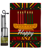 Happy Kwanzaa - Kwanzaa Winter Vertical Impressions Decorative Flags HG114233 Made In USA