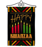 Kwanzaa Greeting - Kwanzaa Winter Vertical Impressions Decorative Flags HG114234 Made In USA