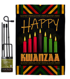 Kwanzaa Greeting - Kwanzaa Winter Vertical Impressions Decorative Flags HG114234 Made In USA