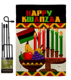 Happy Kwanzaa African - Kwanzaa Winter Vertical Impressions Decorative Flags HG114236 Made In USA