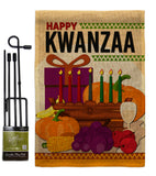 Happy Kwanzaa Party - Kwanzaa Winter Vertical Impressions Decorative Flags HG137337 Made In USA