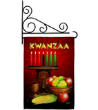 Greeting Kwanzaa - Kwanzaa Winter Vertical Impressions Decorative Flags HG137338 Made In USA