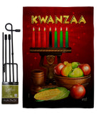 Greeting Kwanzaa - Kwanzaa Winter Vertical Impressions Decorative Flags HG137338 Made In USA