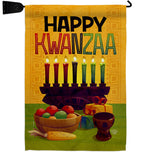 Harvest Kwanzaa - Kwanzaa Winter Vertical Impressions Decorative Flags HG190020 Made In USA