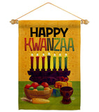 Harvest Kwanzaa - Kwanzaa Winter Vertical Impressions Decorative Flags HG190020 Made In USA