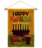 Harvest Kwanzaa - Kwanzaa Winter Vertical Impressions Decorative Flags HG190020 Made In USA