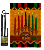 Happy Kwanzaa Holiday  - Kwanzaa Winter Vertical Impressions Decorative Flags HG192333 Made In USA