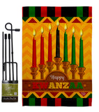 Happy Kwanzaa Holiday  - Kwanzaa Winter Vertical Impressions Decorative Flags HG192333 Made In USA