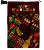 Kwanzaa Mazao - Kwanzaa Winter Vertical Impressions Decorative Flags HG192723 Made In USA