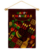 Kwanzaa Mazao - Kwanzaa Winter Vertical Impressions Decorative Flags HG192723 Made In USA