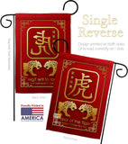 Tiger Year - New Year Spring Vertical Impressions Decorative Flags HG130317 Made In USA