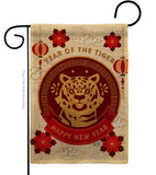 Happy Tiger Year - New Year Spring Vertical Impressions Decorative Flags HG130318 Made In USA