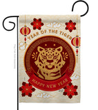 Happy Tiger Year - New Year Spring Vertical Impressions Decorative Flags HG130318 Made In USA