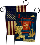 Good Fortune - New Year Spring Vertical Impressions Decorative Flags HG130306 Made In USA