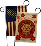 Happy Tiger Year - New Year Spring Vertical Impressions Decorative Flags HG130318 Made In USA