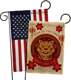 Happy Tiger Year - New Year Spring Vertical Impressions Decorative Flags HG130318 Made In USA