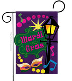 Mardi Gras Time - Mardi Gras Spring Vertical Applique Decorative Flags HG118002