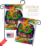 Mardi Gras Mask - Mardi Gras Spring Vertical Impressions Decorative Flags HG118011 Made In USA