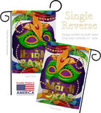 Mardi Gras Mask - Mardi Gras Spring Vertical Impressions Decorative Flags HG118011 Made In USA