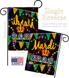 Time To Mardi Gras - Mardi Gras Spring Vertical Impressions Decorative Flags HG118012 Made In USA