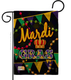 Time To Mardi Gras - Mardi Gras Spring Vertical Impressions Decorative Flags HG118012 Made In USA