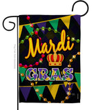 Time To Mardi Gras - Mardi Gras Spring Vertical Impressions Decorative Flags HG118012 Made In USA