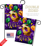 Mardi Gras Balloons - Mardi Gras Spring Vertical Impressions Decorative Flags HG118017 Made In USA