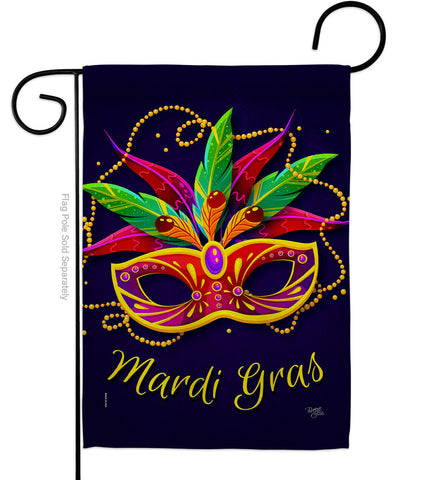 Mardi Gras - Mardi Gras Spring Vertical Impressions Decorative Flags HG118018 Made In USA