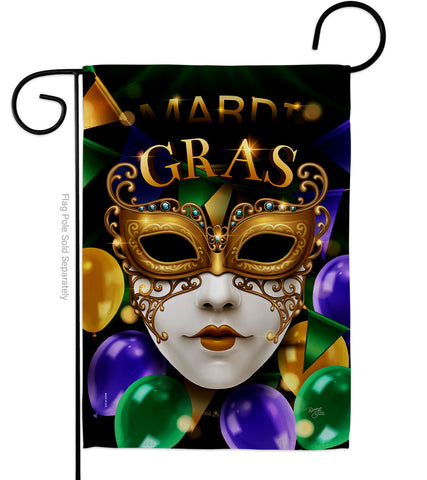 Fat Tuesday Carnival - Mardi Gras Spring Vertical Impressions Decorative Flags HG120008 Made In USA