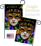 Fat Tuesday Carnival - Mardi Gras Spring Vertical Impressions Decorative Flags HG120008 Made In USA