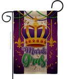 Mardi Gras Crown - Mardi Gras Spring Vertical Impressions Decorative Flags HG120074 Made In USA