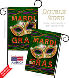 Mardi Gras Fun - Mardi Gras Spring Vertical Impressions Decorative Flags HG120301 Made In USA