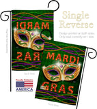 Mardi Gras Fun - Mardi Gras Spring Vertical Impressions Decorative Flags HG120301 Made In USA