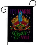 Mardi Gras Yall - Mardi Gras Spring Vertical Impressions Decorative Flags HG120302 Made In USA