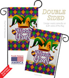 Mardi Gras Fun - Mardi Gras Spring Vertical Impressions Decorative Flags HG130358 Made In USA