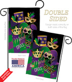 Mardi Gras - Mardi Gras Spring Vertical Impressions Decorative Flags HG192056 Made In USA