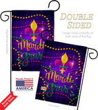 Mardi Gras Beads - Mardi Gras Spring Vertical Impressions Decorative Flags HG192435 Made In USA